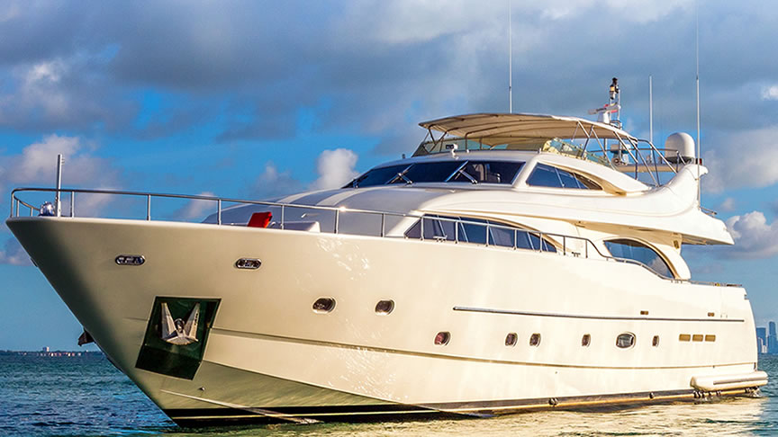 Rent 94 Ferretti Flybridge - Miami Yacht Rentals